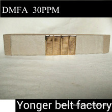 Moda de boa qualidade Alloy Buckle White Elegant tecido Belt Splicing